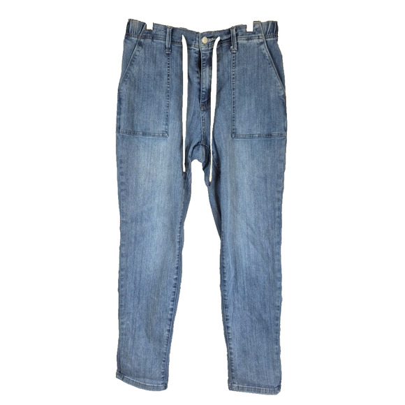 Judy Blue Denim - Judy Blue Jeans Womens 11/30 Black Jogger High Waist Drawstring Stretch JB88496